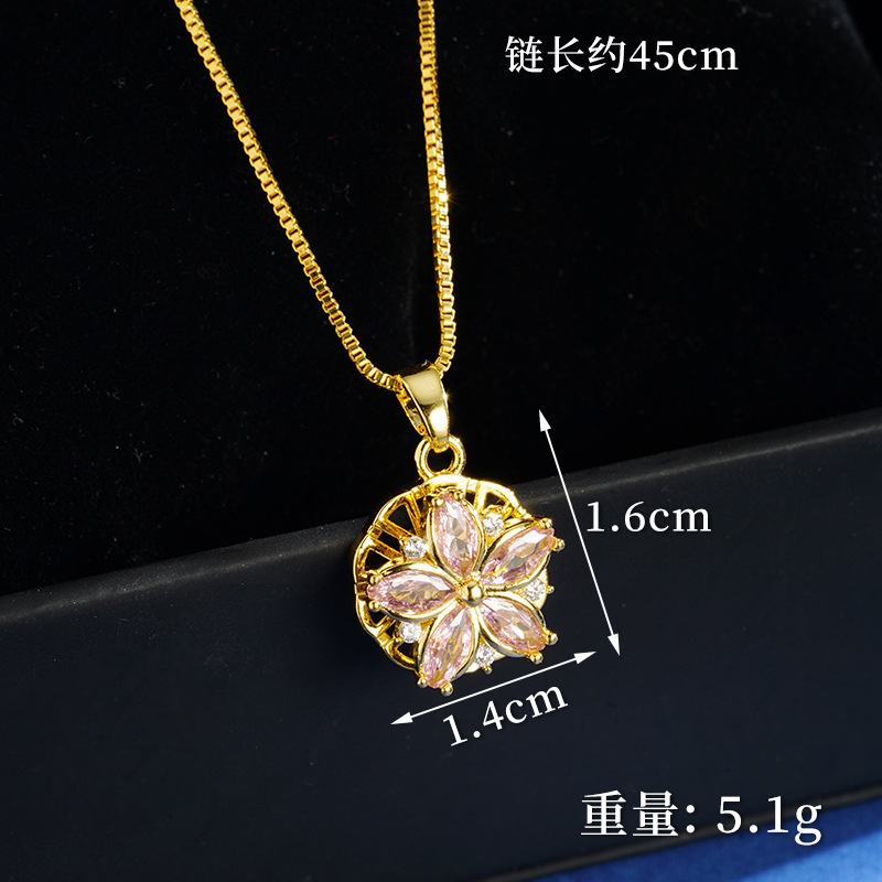 Shajin simple collar pétalos de pentaco joyería popular cristal de polvo universal lujo ligero anillo abierto en vivo explosión al por mayor