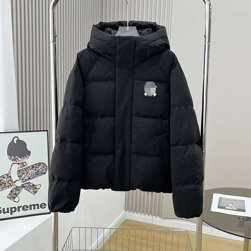 羽绒服女 张凌赫同款连帽学院风毛巾刺绣加厚保暖男女情侣款外套|undefined