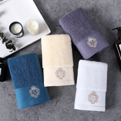 Factory Wholesale 100% Cotton Hotel Towels Austin Non Shedding Absorbent Full Cotton Thick Face Towels with Logo