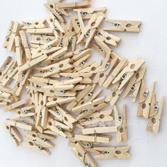 Factory direct sales 2.5~7.3cm log color wooden clip storage clip small wooden clip photo clip wooden crafts