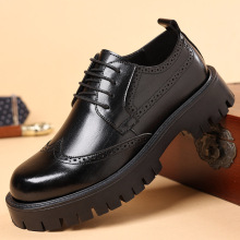 皮鞋男款2025新款秋季时尚男士商务休闲布洛克英伦休闲结婚新郎鞋