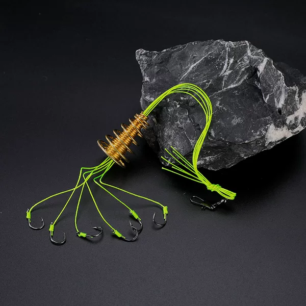 Anti-Snag Explosion Hook Large Spring Hook Line Set Iseama Fish Hook Sea Rod Casting Rod Fishing Set Carp Hook Set
