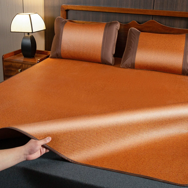 Двухсторонний коврик из ротанга из трех частей. Двухместный коврик 1,5 метра может быть сложен. 1,8 метра.