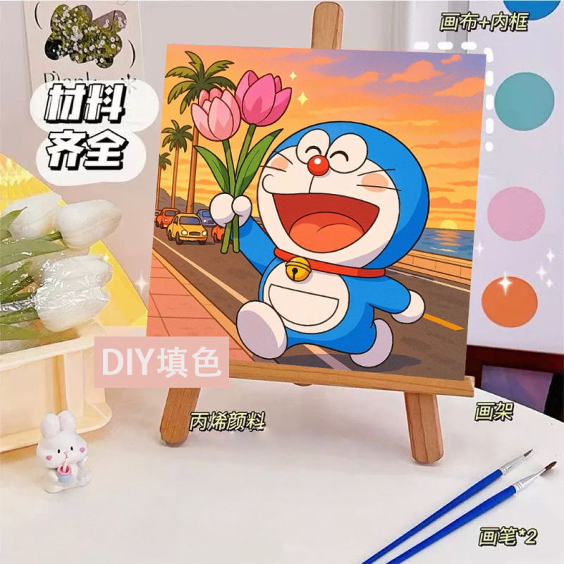 蝶デジタル油絵 diy 着色油絵子供の手描き蝶装飾絵画装飾品メーカー卸売|undefined