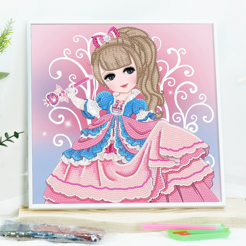Погруженная драконья алмазная живопись 30 × 30 Bring Fragment Children Handmade DIY Drill Paste Painting Gift Girl Girlfriends Large