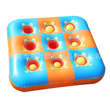 厂家定制 pvc充气杯托杯座 充气方形圆形多孔杯座 水上漂浮饮料垫