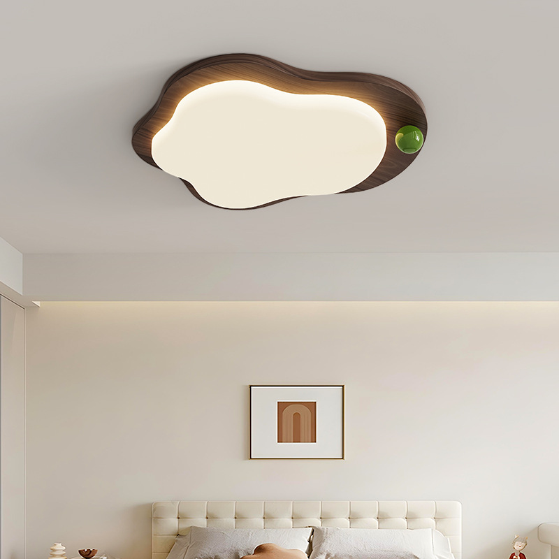 Luces de techo de dormitorio de estilo japonés nubes retro luces de dormitorio principal de estilo francés crema de protección de ojos