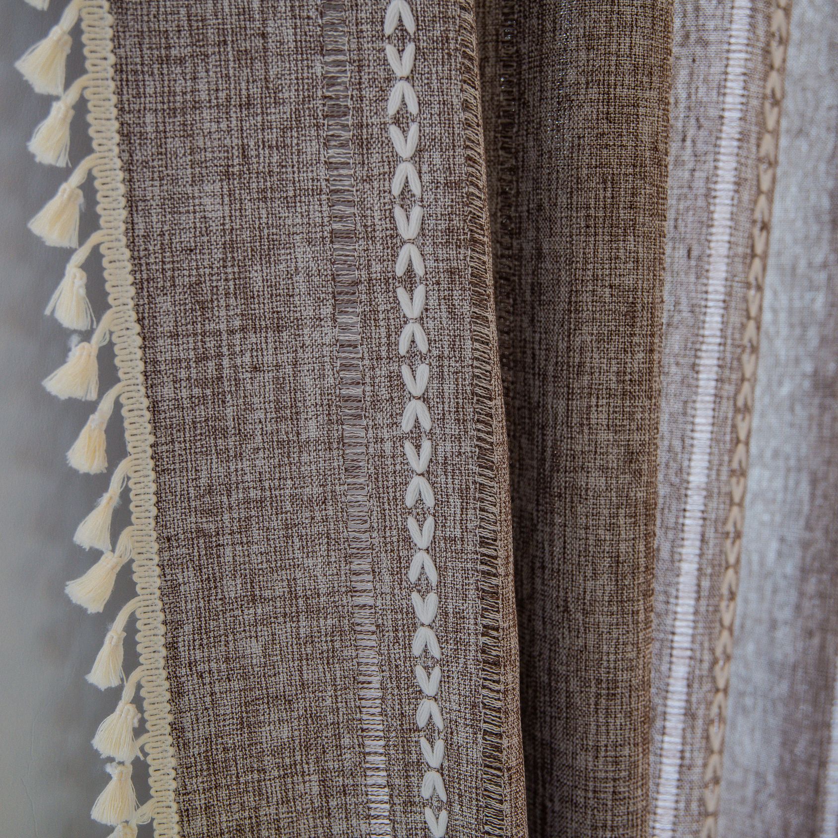 천공 크로스 중공 깊은 카레-터기 커튼