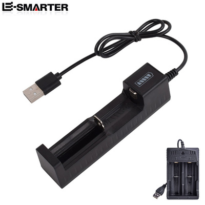 USB Belt line 18650 Battery Charger 14500 26650 Battery 3.7v Double groove Universal charger