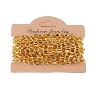 4 * 7mm egg-shaped cross chain electroplated color 4 color 12 m matching lobster buckle open ring ring combination