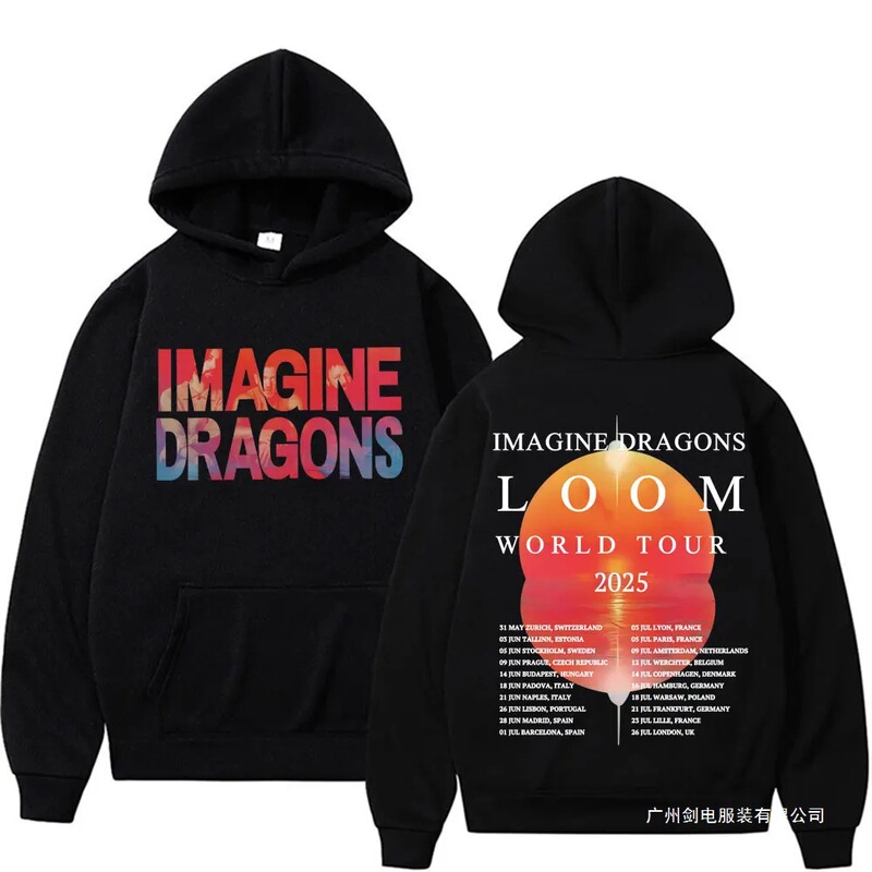 Dream Dragon Band World Loom Tour 2025 Printed Sweatshirt Unisex Clothing Retro Hip-Hop Fashion Aesthetic Style