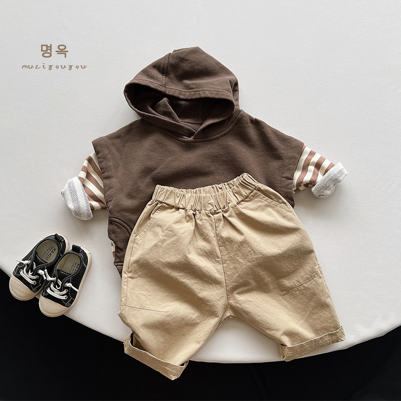 Niños personales coreanos chaleco de moda de otoño nuevo chaleco de niñas chaleco con capuzas chaleco de ropa infantil para niños