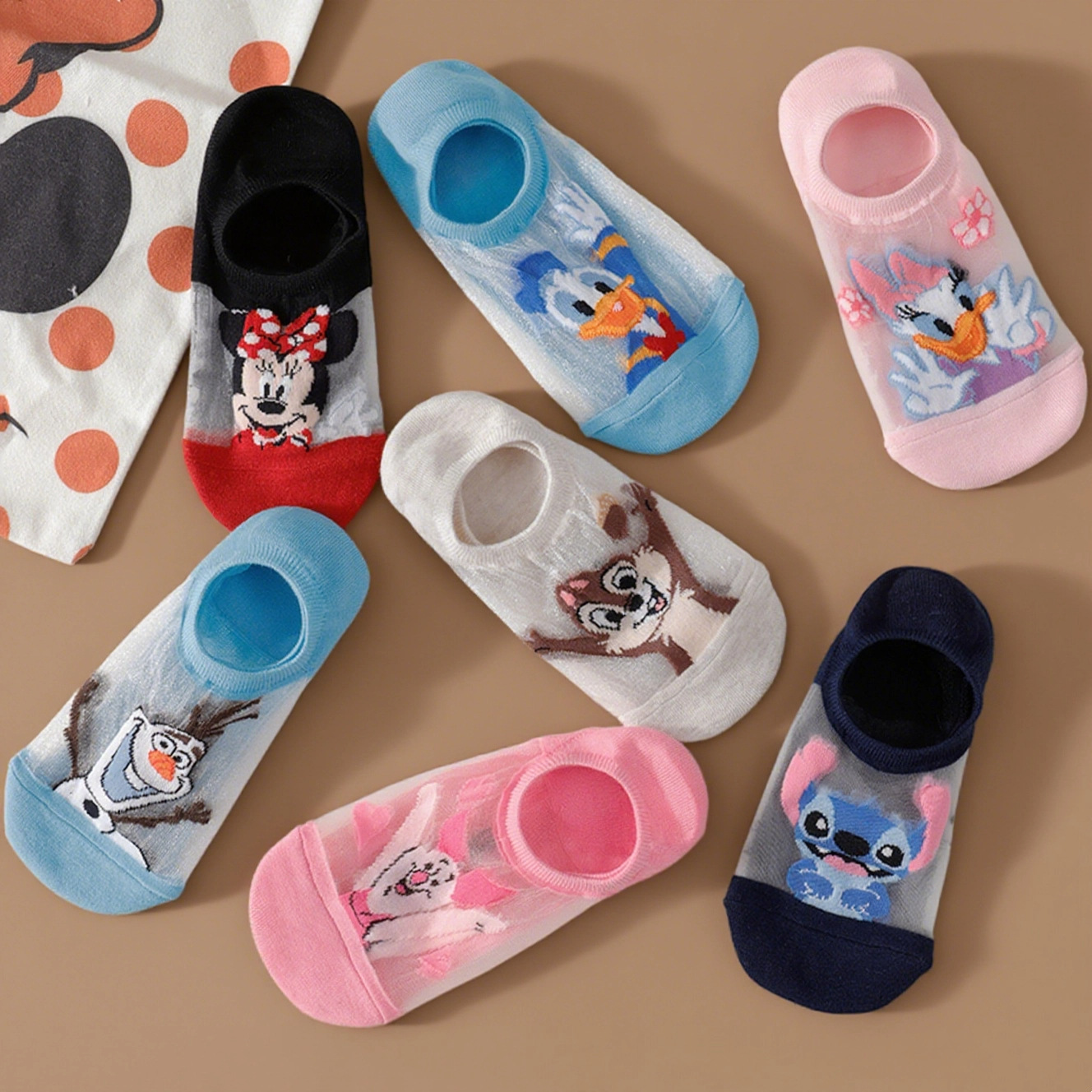 Summer Lightweight Breathable Women's Socks Japanese Cartoon Anime Glass Stockings Korean Version Cute Quirky Women's Low-Cut Boat Socks