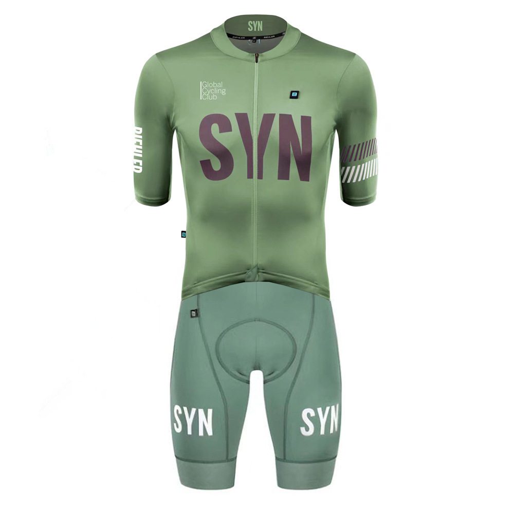 Syn Road Cycling Jersey Short-Sleeved Suit Men's Moisture-Wicking Mountain Bike Cycling Top Cycling Pants Summer