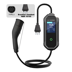 Braziliya üçün Type2 Bort Şarj Cihazı, 3.5Kw Portativ Şarj, Avropa Standartı Braziliya 20A Fiş