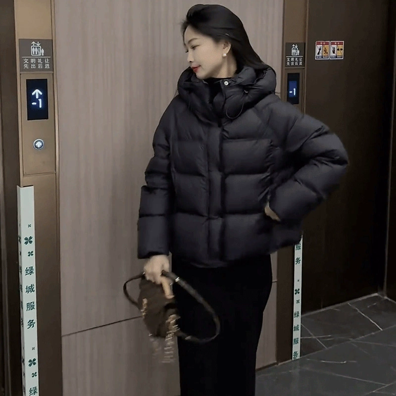 Мягкий клейкий белый утиный пуховик с капюшоном