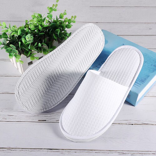 Manufacturer supplies disposable waffle slippers for hotels, homestays, travel, home hospitality, willow leaf bottoms, large quantities available for wholesale