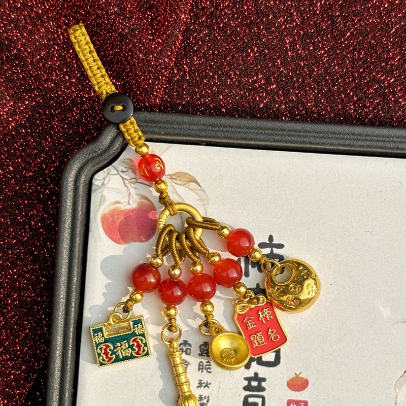 中国風の古代フランスの流行の幸運のキーホルダーペンダント車のキーホルダーペンダント手織り福袋ジュエリー|undefined