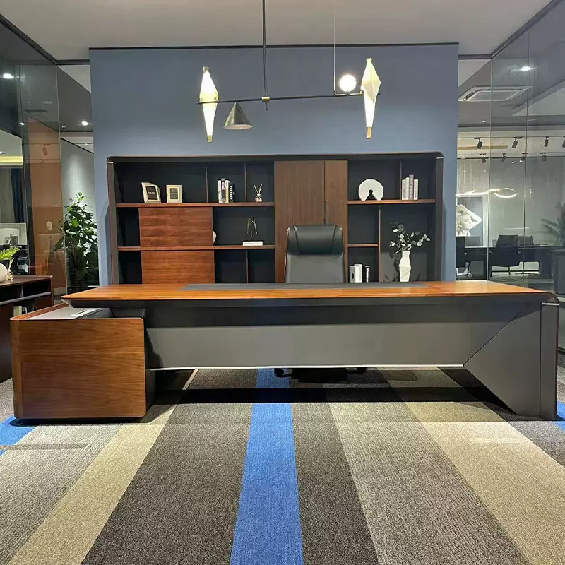 办公桌老板桌总裁桌简约现代大班台办公室家具经理办公桌椅组合