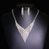 Accessory for bride, necklace and earrings, long set with tassels, elegant wedding dress, accessories, light luxury style