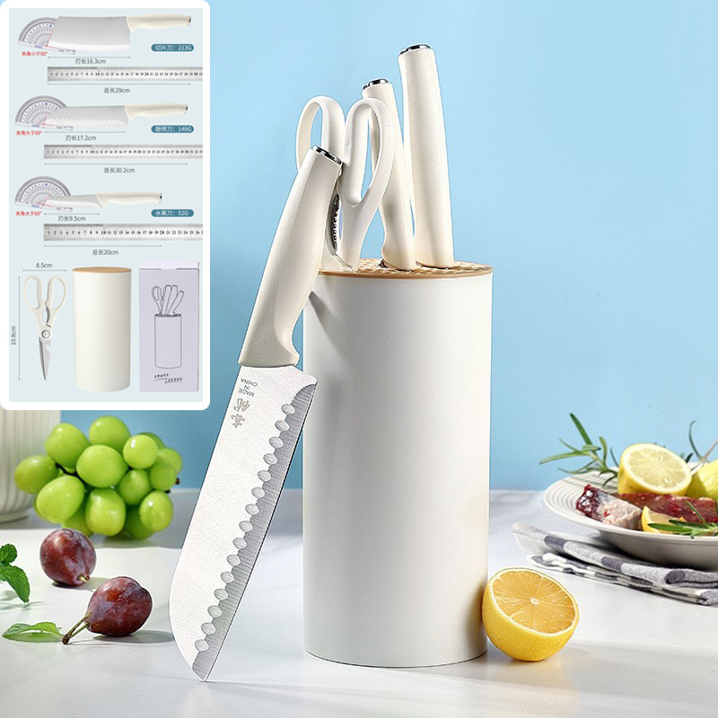 Cuchillo de cocina de acero inoxidable transfronterizo conjunto conjunto de herramientas de cocina cuchillo de cocina casero tablero de corte set completo de siete piezas