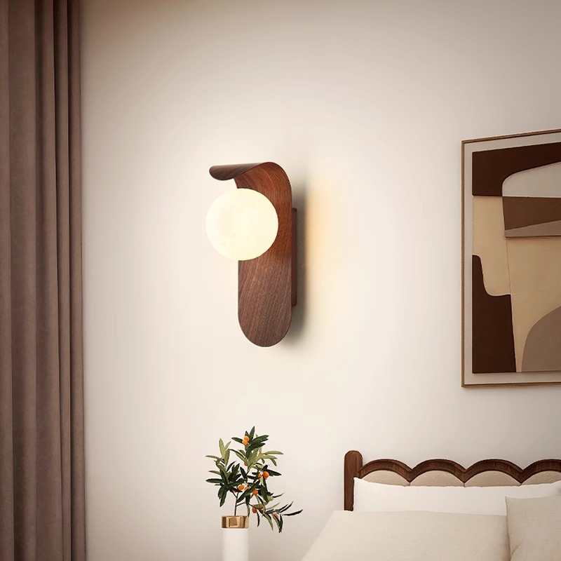 Sala de estar portal lámpara de escritorio nórdica estilo retro lámpara de cabezal de cama creativa silencia balcón atmósfera de madera estilo medieval estilo japonés