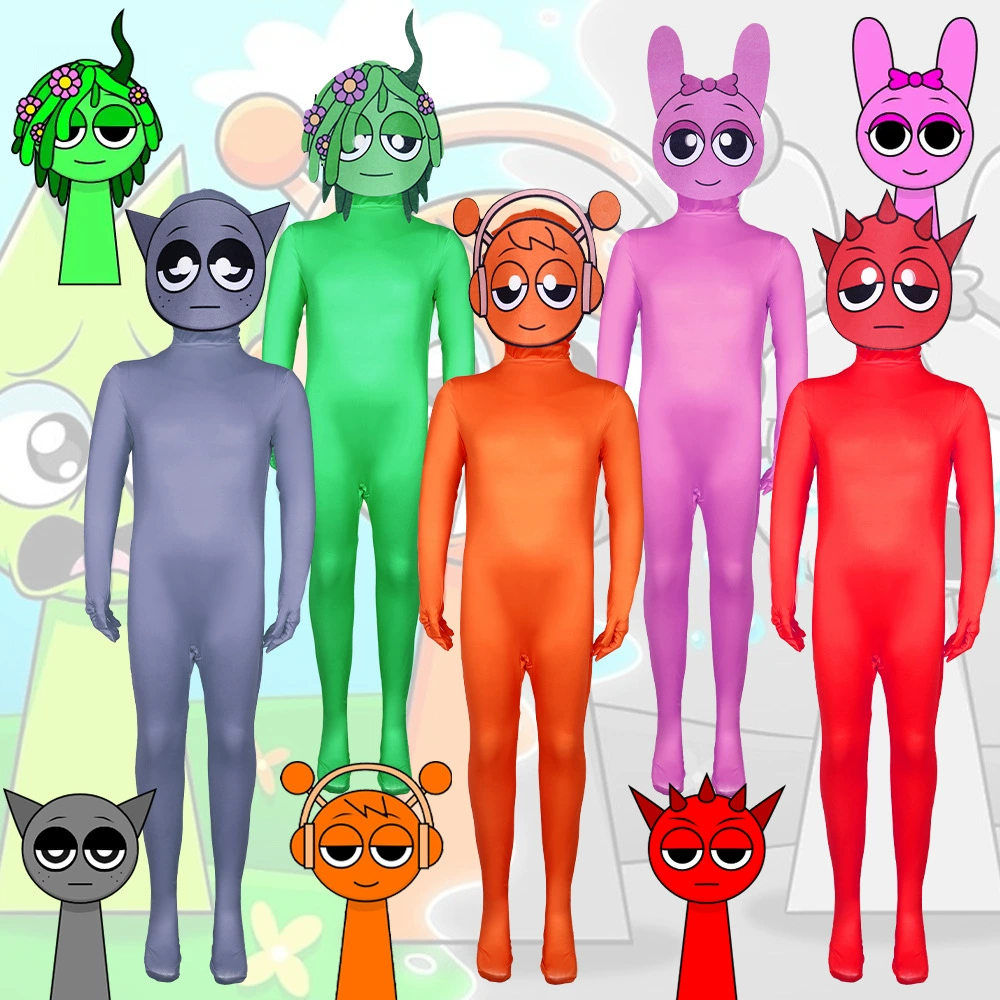 Кроссборер новый продукт Sprunki Plush ритм-бокс косплей костюм игровая периферия одежда комбинезон