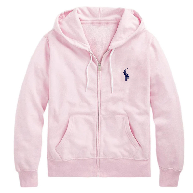 High-End Casual Hooded Cardigan with Pony Logo, Loose Fit, Fashionable Print, Large Size, Youth Style, with Zipper, Suitable for Autumn and Winter
