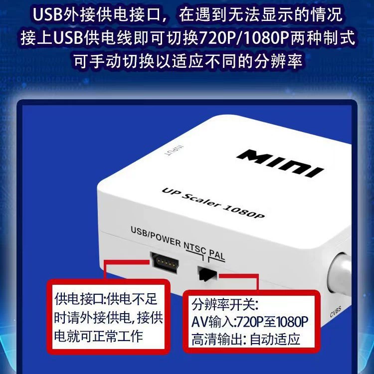 Конвертер HDMI к VGA для настольного компьютера, сетевого приставка проектора AV, небольшой белый корпус, HD plug and play