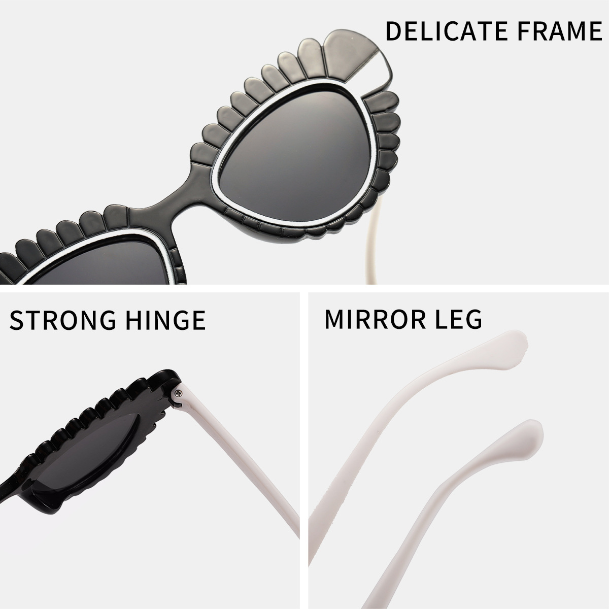 2024 niños transfronterizos nuevas gafas de moda con montura de ojo de gato de alta gama divertida, colores del arco iris europeos y americanos, los niños usan gafas de sol