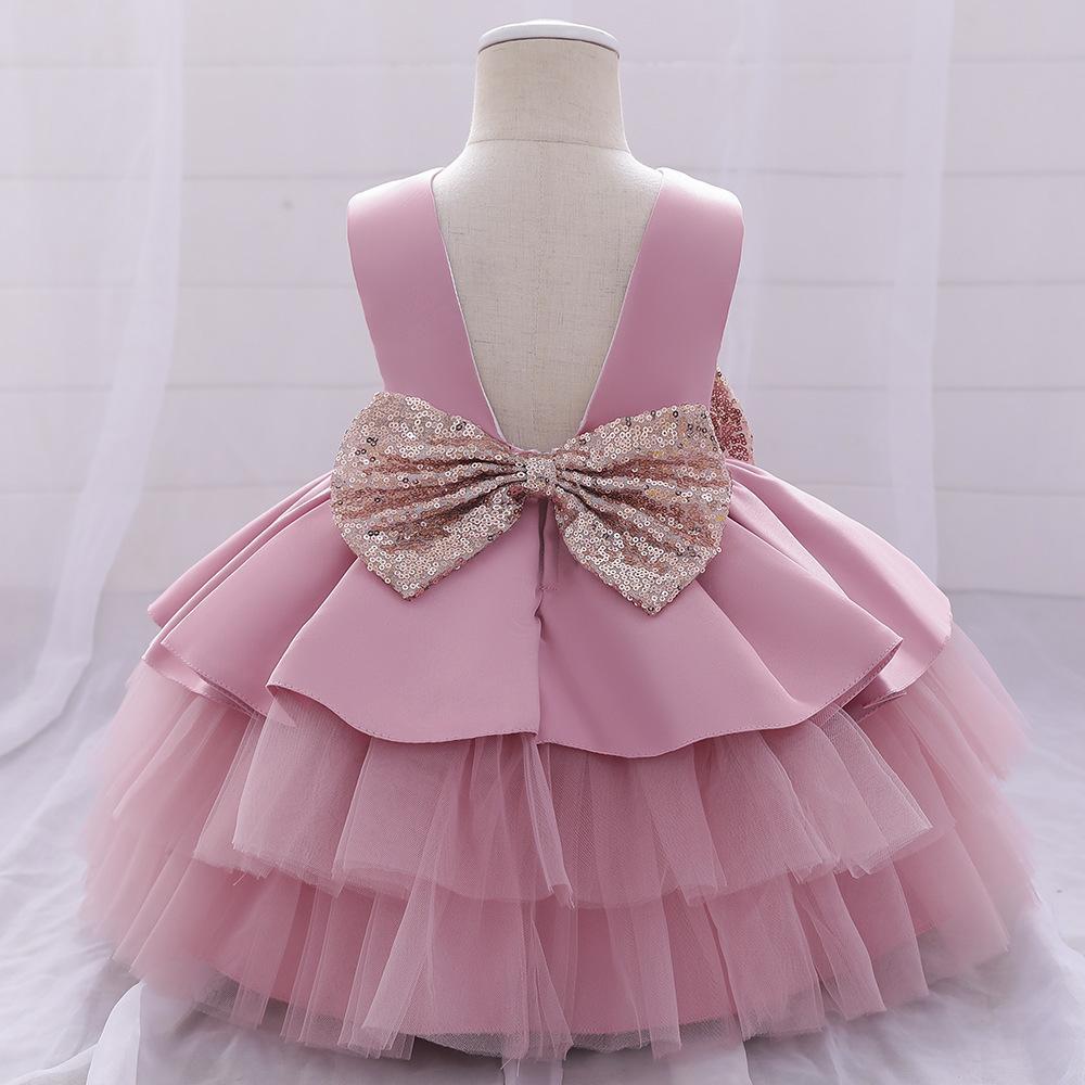 Vestido infantil de estilo europeo y americano, vestido de princesa con falda de tul para niñas, vestido de cumpleaños, princesita