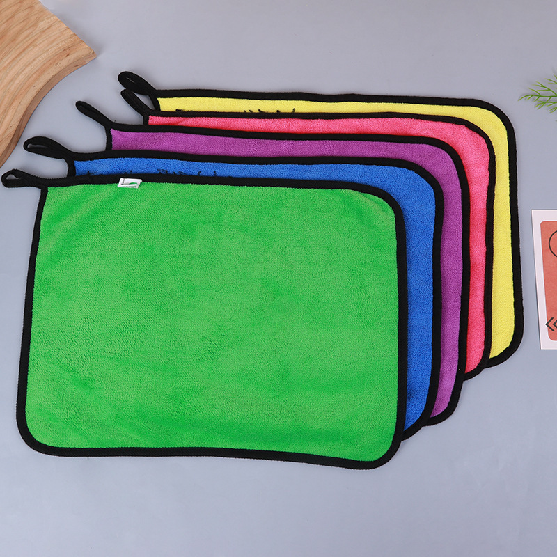 30*40 High-Density Coral Fleece Towel for Car Wiping, Thickened, Absorbent, Non-Greasy Cleaning Cloth, Dishwashing Cloth, Cleaning Cloth 30*40 High-Density Coral Fleece Towel for Car Wiping, Thickened, Absorbent, Non-Greasy Cleaning Cloth, Dishwashing Cloth, Cleaning Cloth