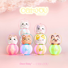 喵喵拍拍灯笼盲盒潮玩创意可爱少女心卡通公仔树脂桌面摆件礼物批