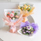 Hand-woven Rose Bouquet Wool Knitted Mix and Match Bouquet Finished Birthday Festival Gift for Best Friend Teacher