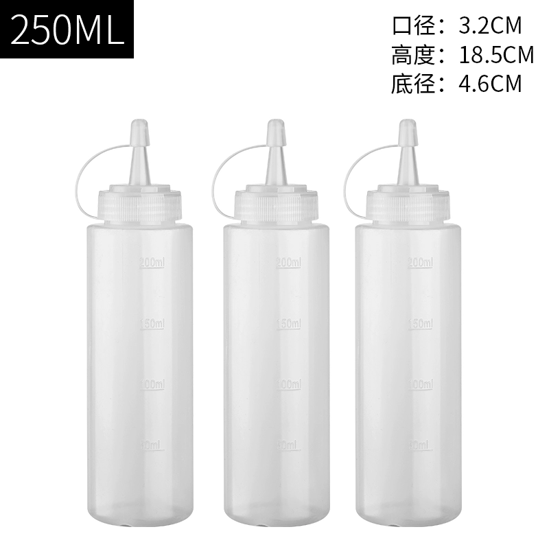 Бутылка для соуса ID3L, пластиковая, бытовая, с острым горлышком, для масла, кухонная бутылка для приправ, банка для томатов, банка для салата