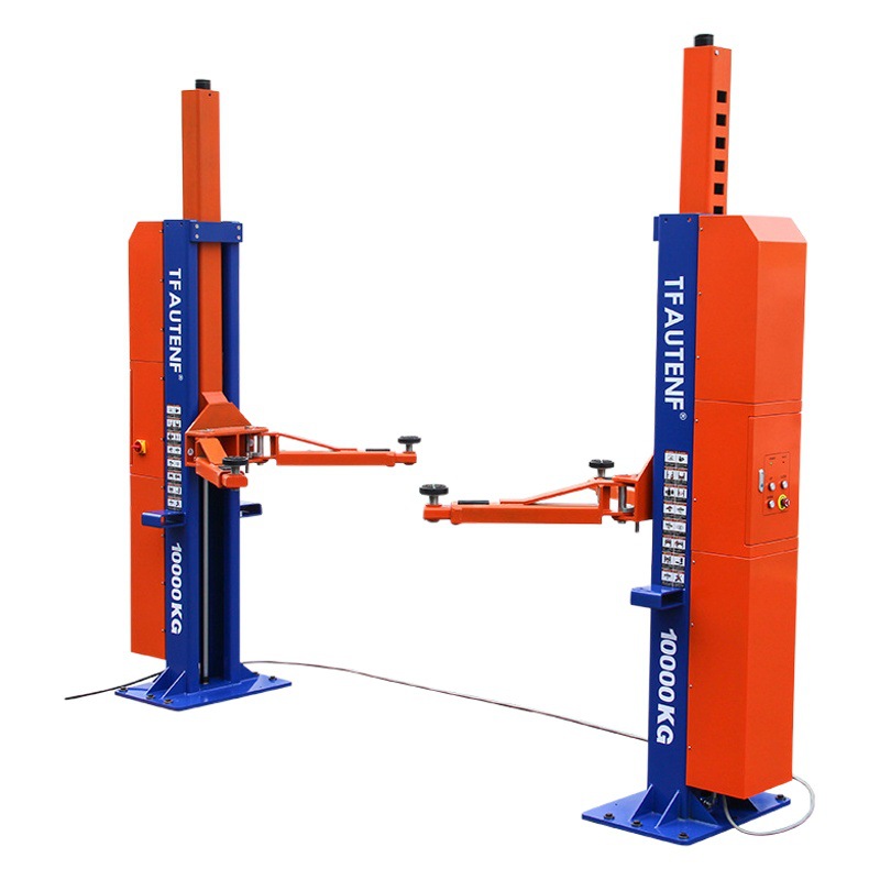 Plataforma de elevación hidráulica del camión pesado del tonelaje 10 toneladas del vehículo comercial de la elevación doble atada con alambre de la columna