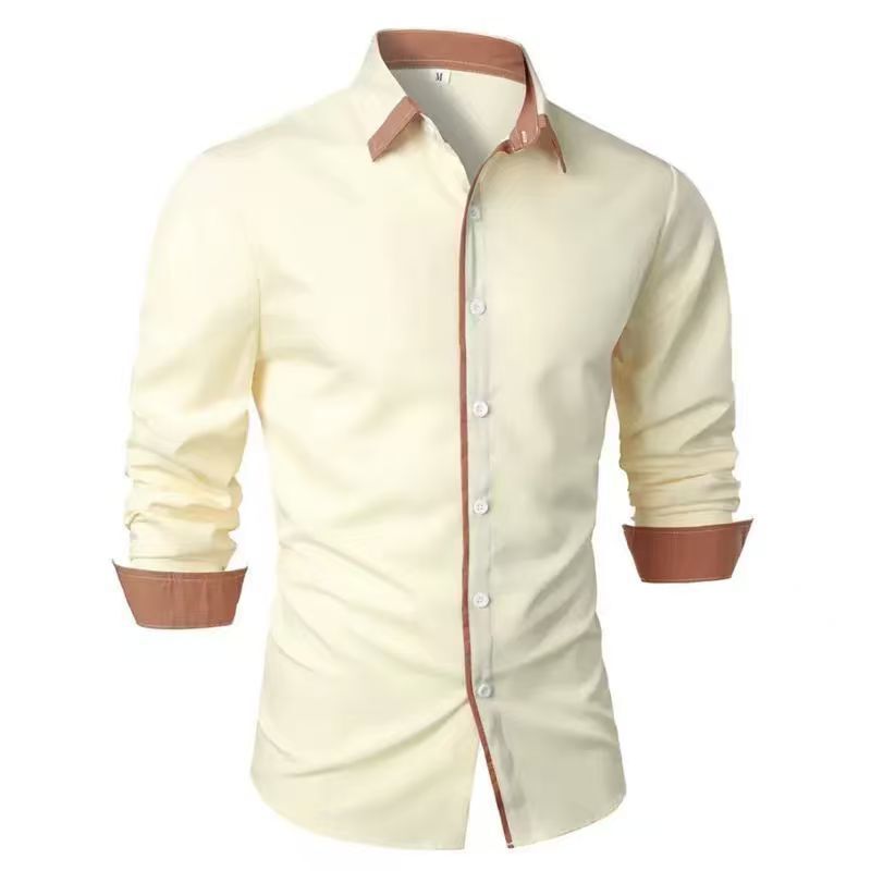 Cross-Border Foreign Trade New Style Men's Long-Sleeved Shirts, Fashionable Slim-Fitting Business Casual Shirts, 3D Printed Men's Shirts