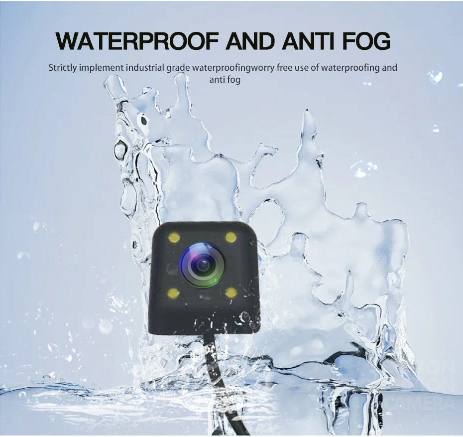 Reversing Camera with Led Lights, High-Definition 1080P, Car-Mounted Reversing Image Camera, Rear View Wide-Angle Front Camera