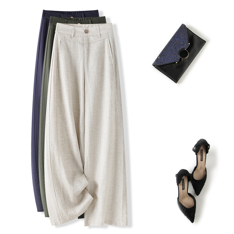 Nanyou Quality Old Money Style High-End Summer New Tencel Linen Straight-Leg Pants for Women, Versatile Casual Pants Nanyou Quality Old Money Style High-End Summer New Tencel Linen Straight-Leg Pants for Women, Versatile Casual Pants