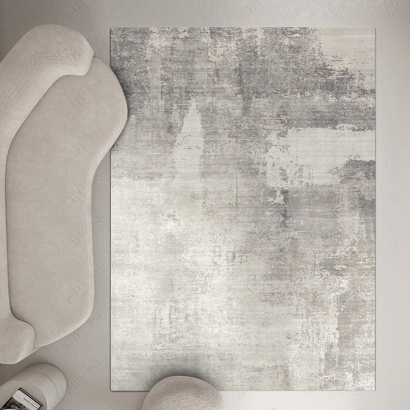 Cross-border Original Modern Abstract Grey Carpet Light Luxury Quiet Homestay Geometric Art Living Room Bedroom Bedside Carpet