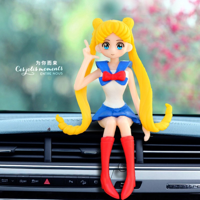 Adornos de coche de celebridades de Internet Adornos de decoración interior creativa de niña hermosa Adornos de decoración del hogar del corazón de niña linda