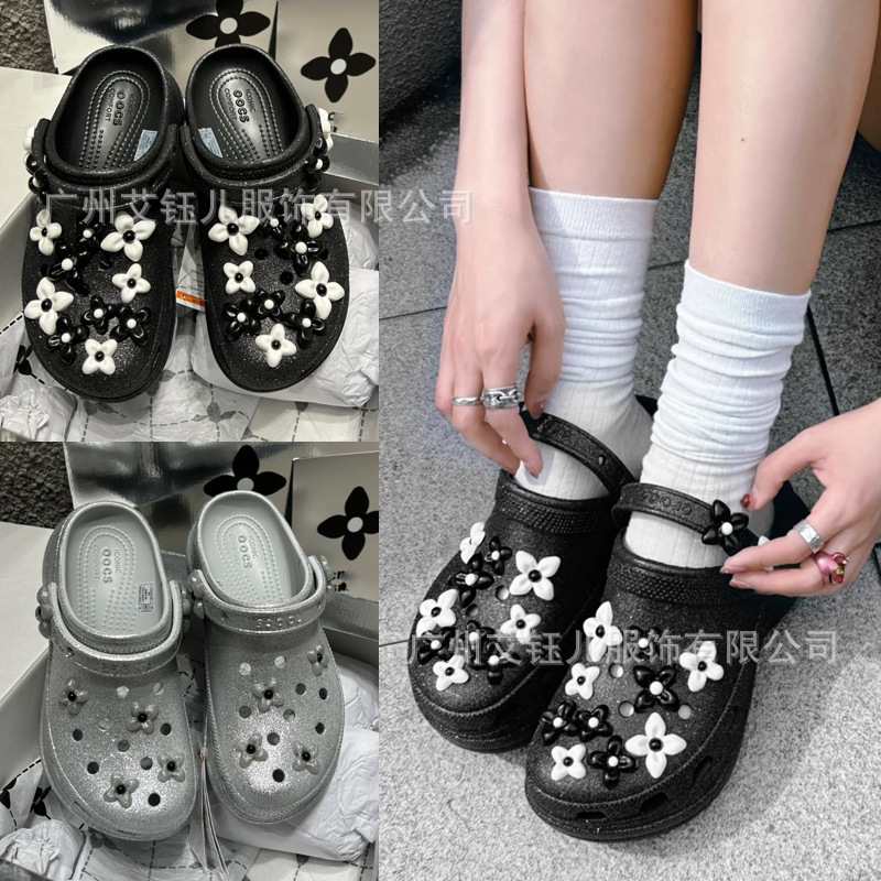 High-End Version in Stock: Smfk Shoe Collaboration Series, Little Whale Clogs, Height-Increasing Thick-Soled Beach Sandals