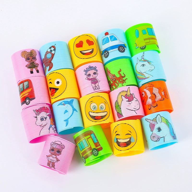 Мультяшный Слинки, игрушка, эластичное кольцо, башня, (трайдинг через границы), креативный подарок, оптом
