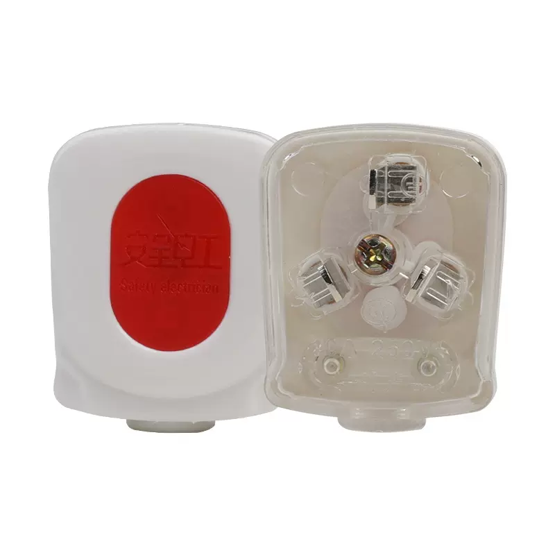 加工定制三极电源插头16A大功率半透明三脚插头一体铜接线插头