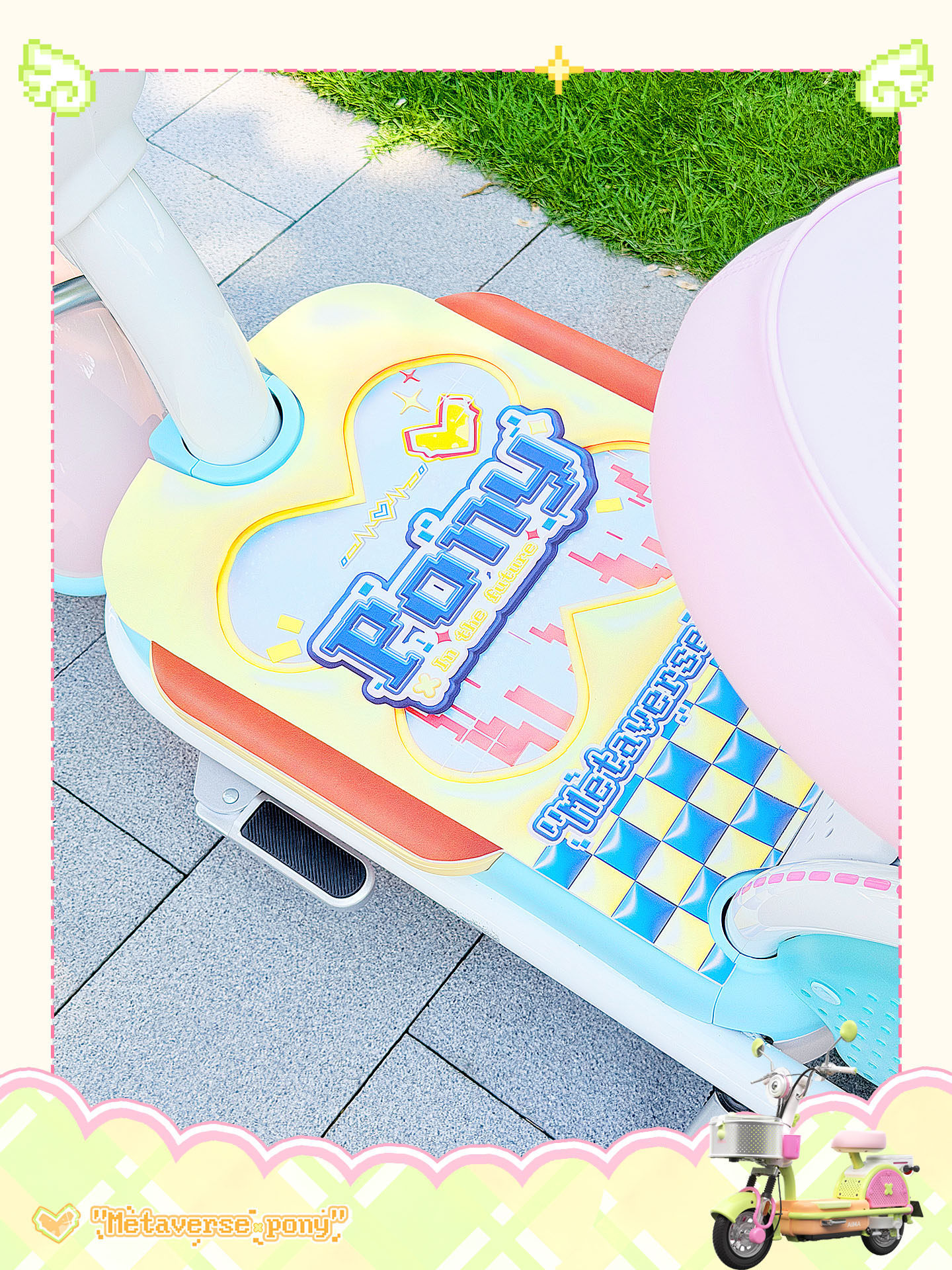 Suitable for Aima Metaverse Pony Electric Vehicle Seat Cushion Cover, Waterproof, Scratch-Resistant, Wear-Resistant, Size-Fitting Cartoon Seat Cushion