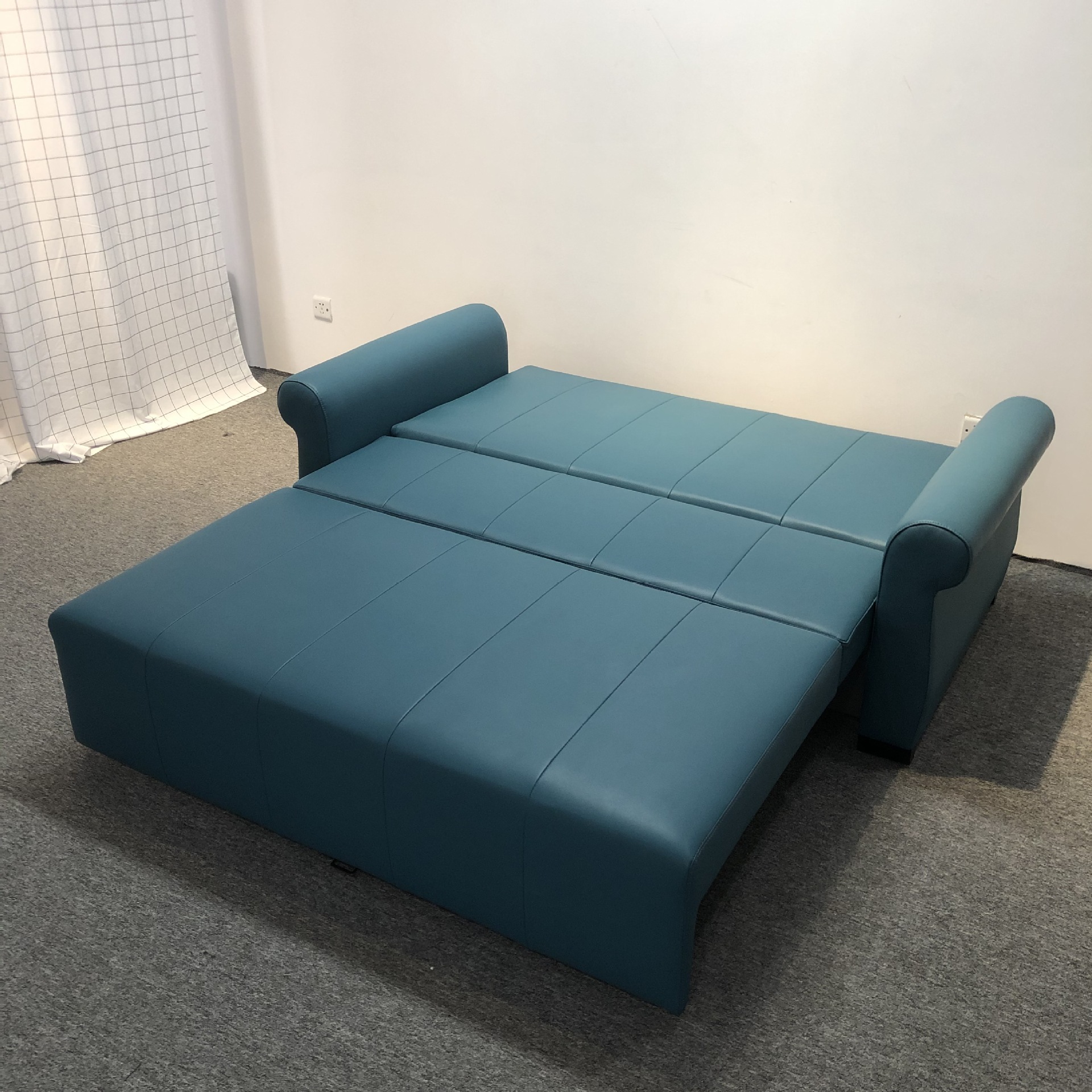 Sofá cama plegable de doble propósito sala de estar pequeña casa función sofá cama de cuero puede almacenar 1.3m 1.5m sofá doble