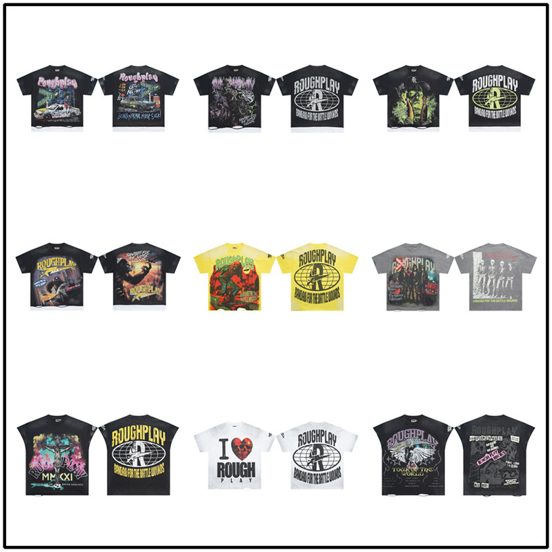 Cross-Border Foreign Trade American-Style Trendy Brand Washed Vintage Oversized Loose Pullover Short-Sleeve T-Shirt