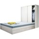 Modern Simple Tatami Bed Wardrobe Integrated Small Apartment Bedroom with sliding door Children's Room Solid Wood Storage Bed