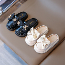 女童拖鞋外穿2025夏新款儿童时尚公主沙滩拖女孩百搭包头软底凉拖