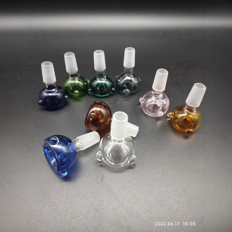 14mm Colorful Cannon Head Glass Pipe Smoking Accessories